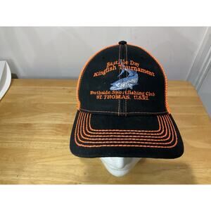 King Fish Snapback Baseball Truckers Mesh Cap Orange One Size